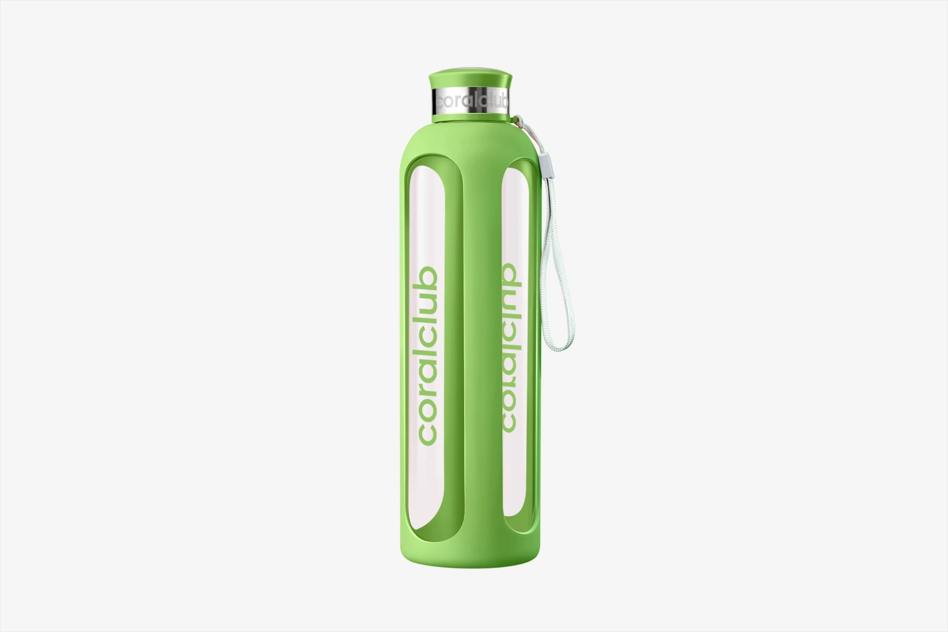 Clear Water glass bottle, Malachite